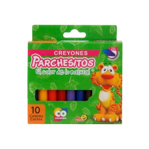 Creyón Corto Parchesitos x 10 uds