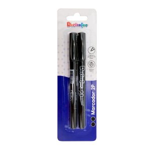 Marcador 2P Doricolor Negro x 2 uds