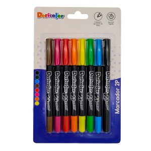 Marcador 2P Doricolor Surtido x 8 uds