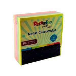 Notas Adhesivas Cuadradas Doricolor Surtidas x 300 uds