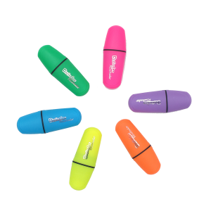 Resaltador Neón Plano Mini Doricolor Surtido x 6 uds