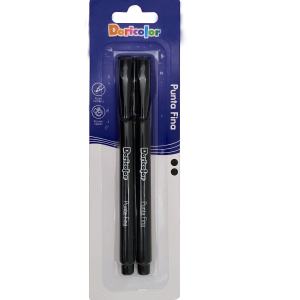 Punta Fina Doricolor Negro x 2 uds
