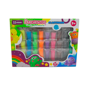 Plastimasa Set Arcoíris Parchesitos x 33 uds