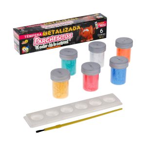 Tempera 22cc Parchesitos Metalica x 6 uds