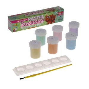 Tempera 22cc Parchesitos Pastel x 6 uds
